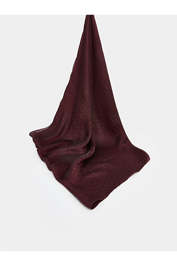 Burgundy Patterned Women's Shawl