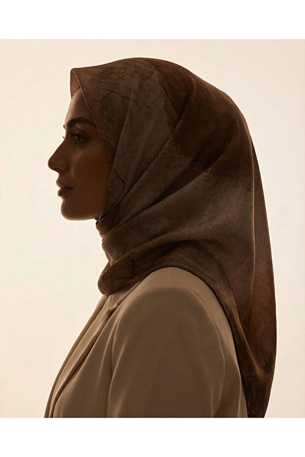 TENSEL EŞARP-Kahve - 3