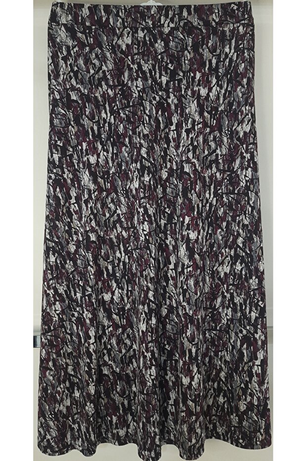 Yildiz New Pattern D Lycra Three Piece Bell-Shaped New Model Elastic Waist No Show Inside Lined Skirt