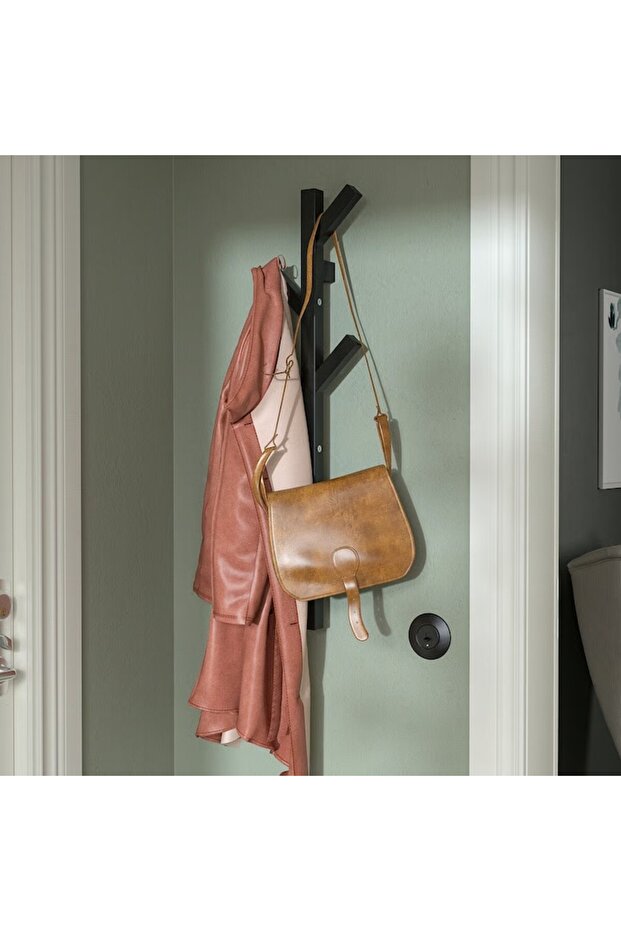 Wall-mounted coat rack model with 6 hooks - 2