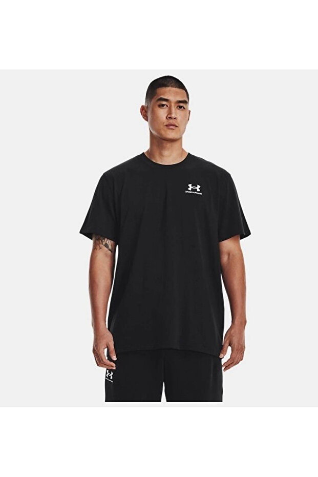 Ua m Logo Emb Heavyweight Ss Black - White Men's T-Shirt 1373997-001
