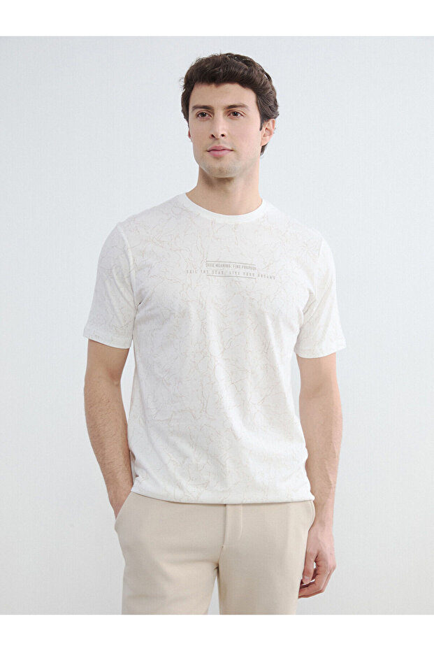 Crew Neck Printed Men's T-Shirt