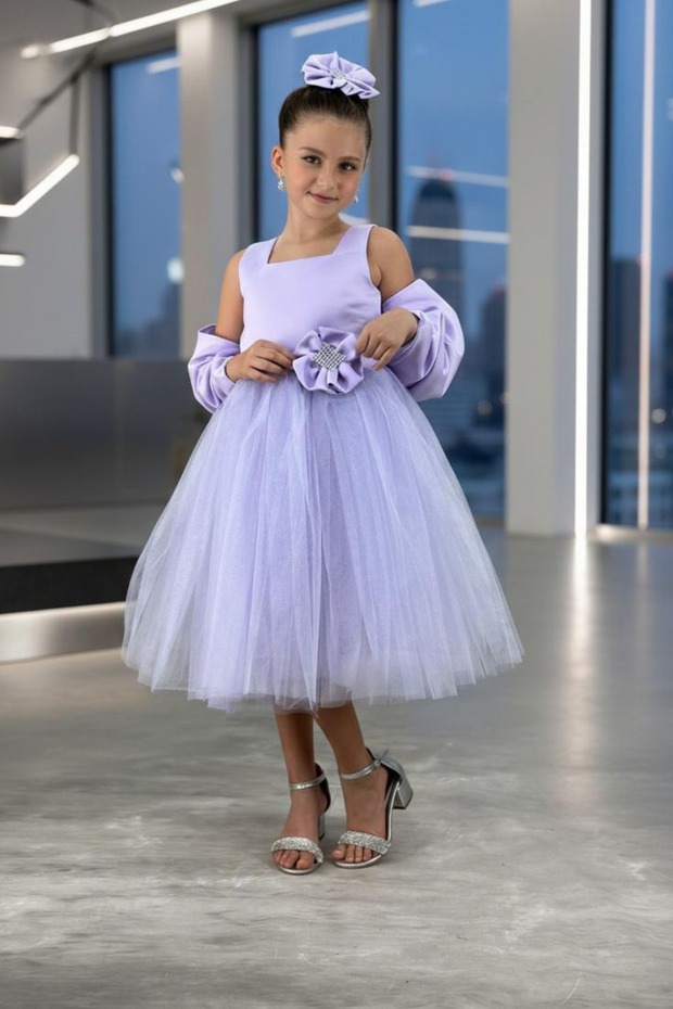 Cotton Girls' Evening Dress