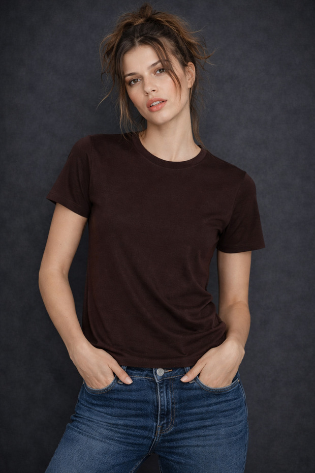 Kadın Rahat Basic İnterlok TSHİRT - 2