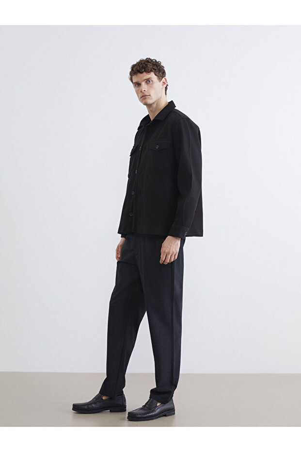 Nevavm Men's Standard Fit Elastic Waist Pants with Difference