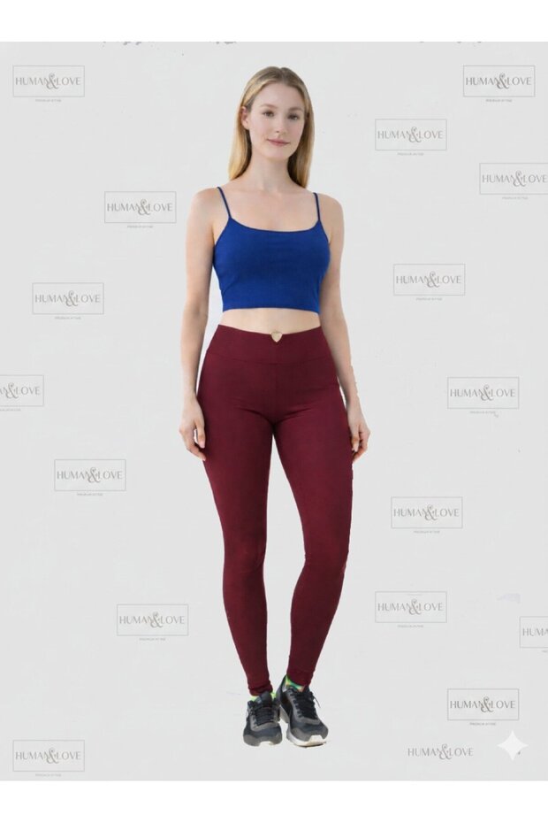 Heart-Detail Leggings and Crop Top
