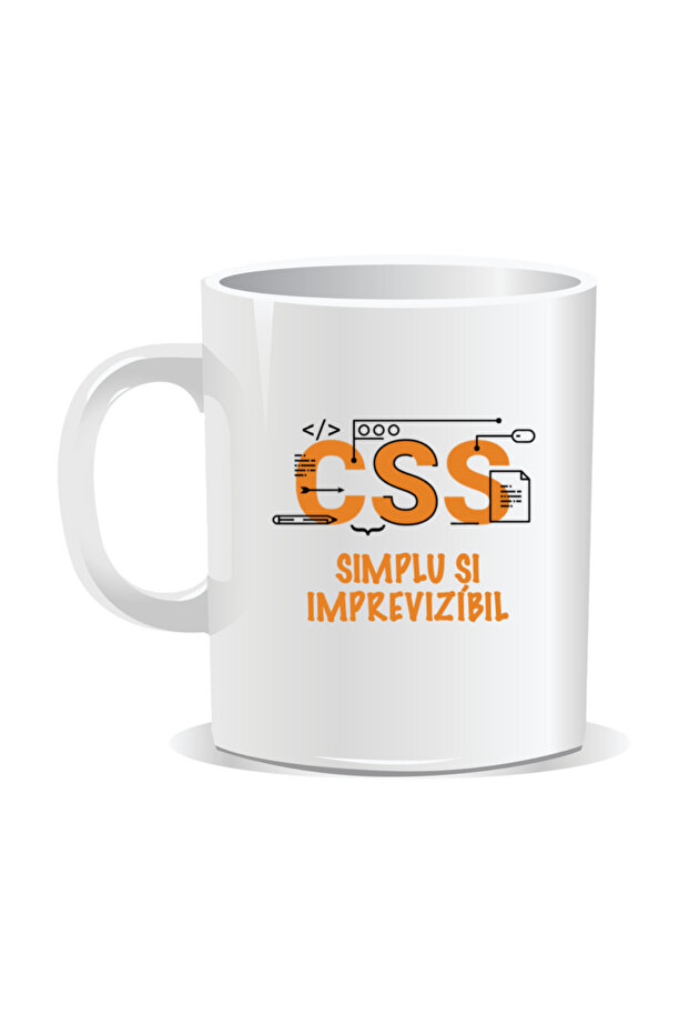 Personalized mug with messages for programmers, CSS: Simple and unpredictable - 2