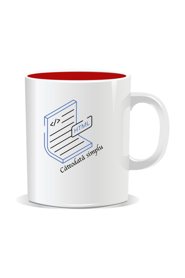 Personalized mug with messages for programmers, HTML, sometimes simple - 1