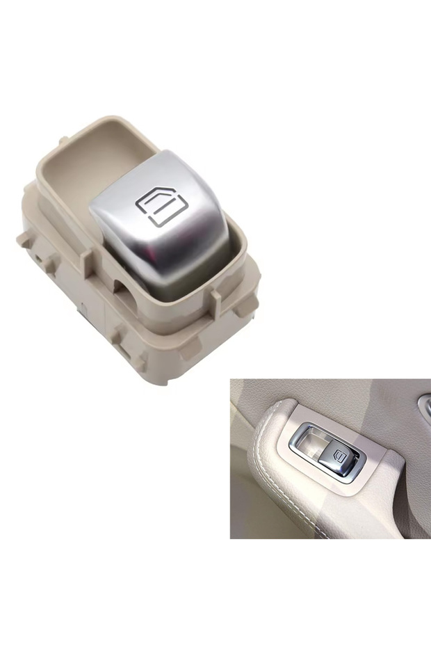 W205 Passenger Door Glass Control Button Beige with Base