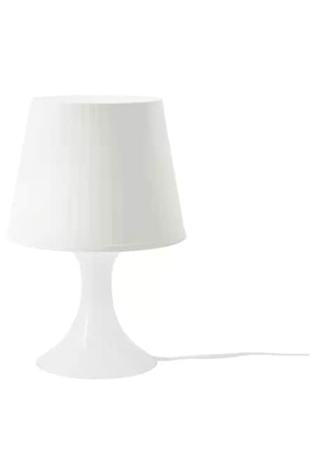 Plastic Table Lamp, White, 29 cm, 40 W, E14