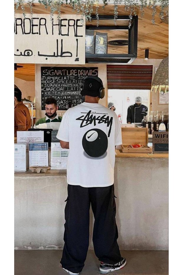 Unisex White Oversize T-Shirt Printed Relaxed Fit Casual Streetwear Stylish Premium