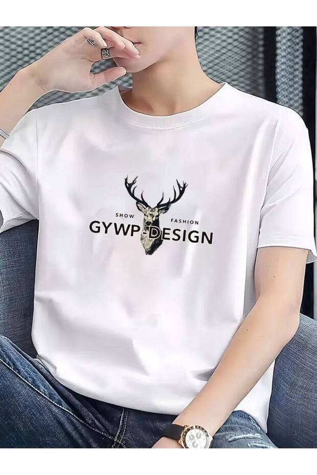 Unisex White Oversize T-Shirt Printed Relaxed Fit Casual Streetwear Stylish Premium