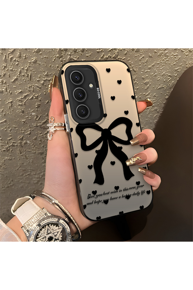 Samsung Galaxy S25 Plus Compatible Silicone Edge Hard Back Anti-Fall Phone Case Knots Patterned
