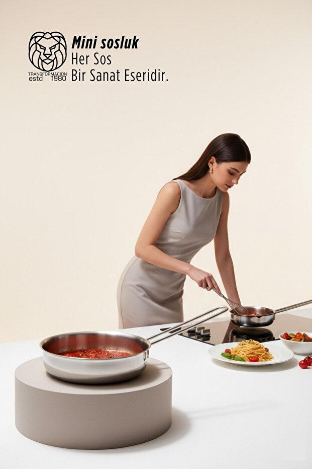 Elena Series Professional Stainless Steel 13 cm Mini Sauce and Portion Pan 722875