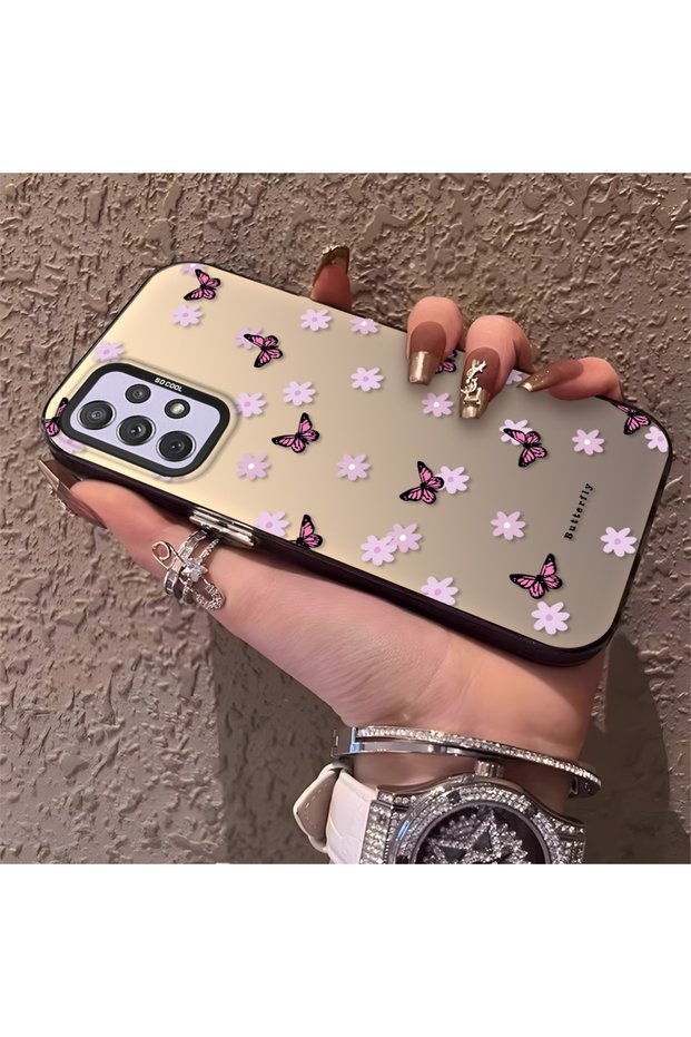 Samsung Galaxy A72 Compatible Silicone Edge Hard Back Anti-Fall Phone Case Little Butterfly