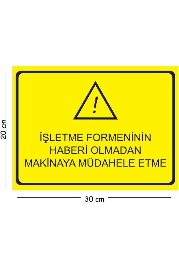 Intervention in Machine Without Knowledge of Metalworking Procedures 20X30 cm A4 Warning Work Safety Sign