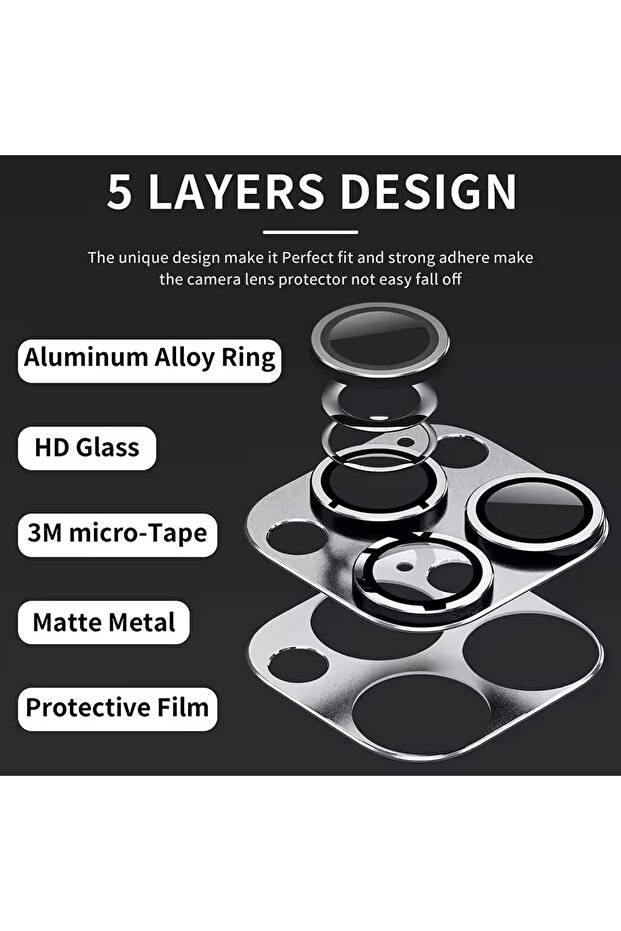 واقي شاشة وعدسة كاميرا لهاتف آيفون 12 برو ماكس - 4