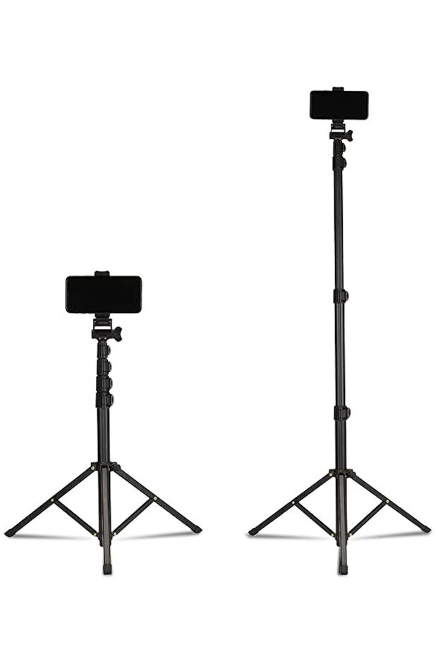 MT39 61inch Aluminum Extendable Cell Phone Tripod Stand with Selfie Stick Tripod and Phone Cli