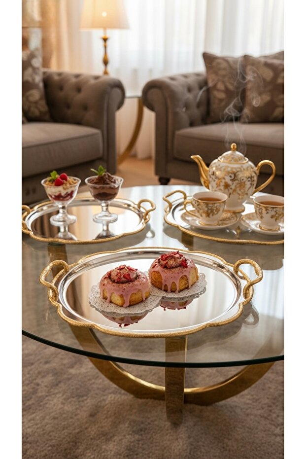 Multi-purpose serving tray set - 4