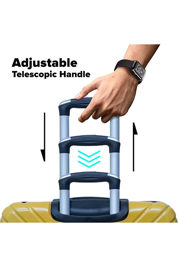 طقم حقائب سفر صلبة بعجلات دوارة - 4