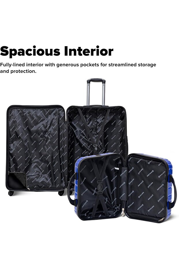 طقم حقائب سفر صلبة بعجلات دوارة - 5