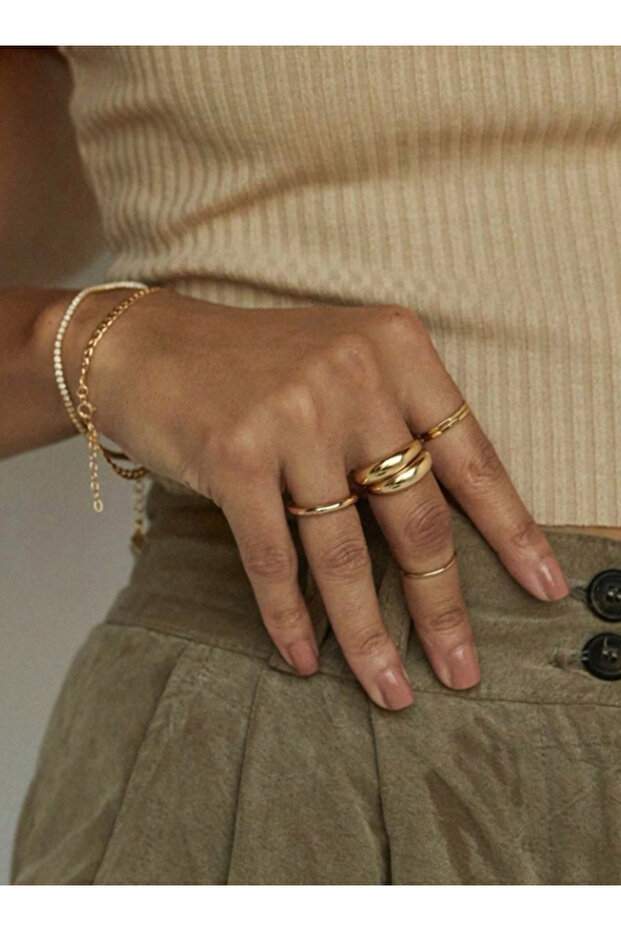 مجموعة من 5 خواتم أساسية وخواتم للمفاصل - 3