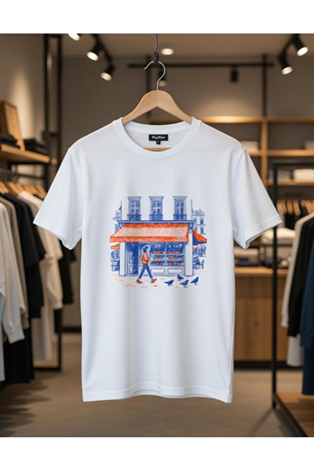 Unisex Comfortable Fit City Mood Printed T-Shirt