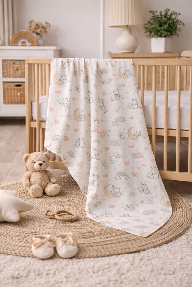 Multi-Purpose Muslin Blanket / 100% Cotton / Oeko-Tex Certified / 80X80 cm