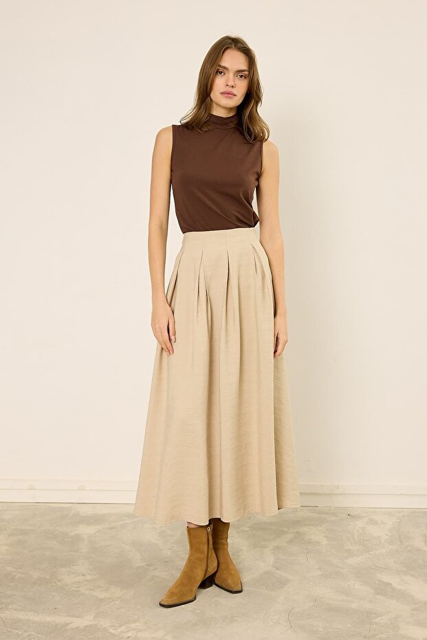 Velora Pileli Etek - 1