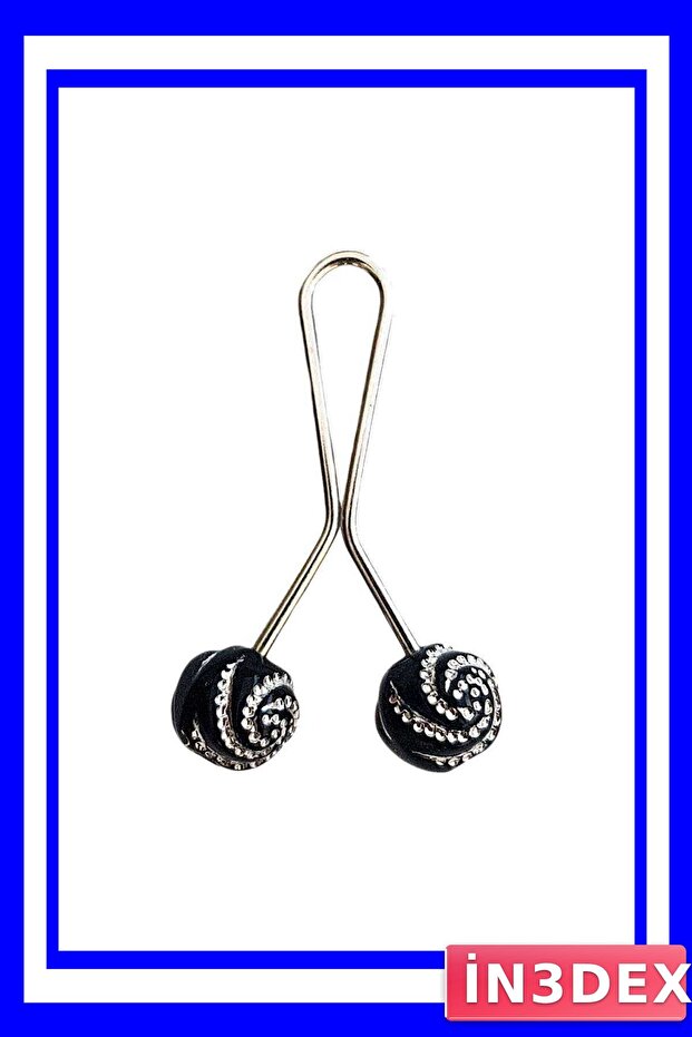 إكسسوار لتثبيت الحجاب والشال بنمط أسود - 1