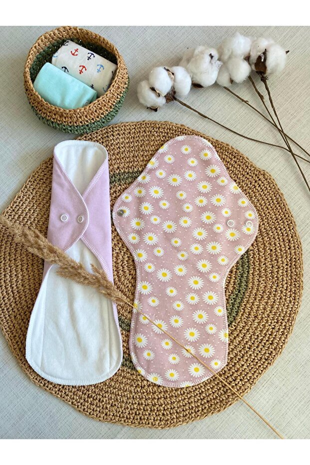 Washable Natural Women's Night Pad XL Maternity 3-Pack 100% Cotton and Bamboo (XL Size)