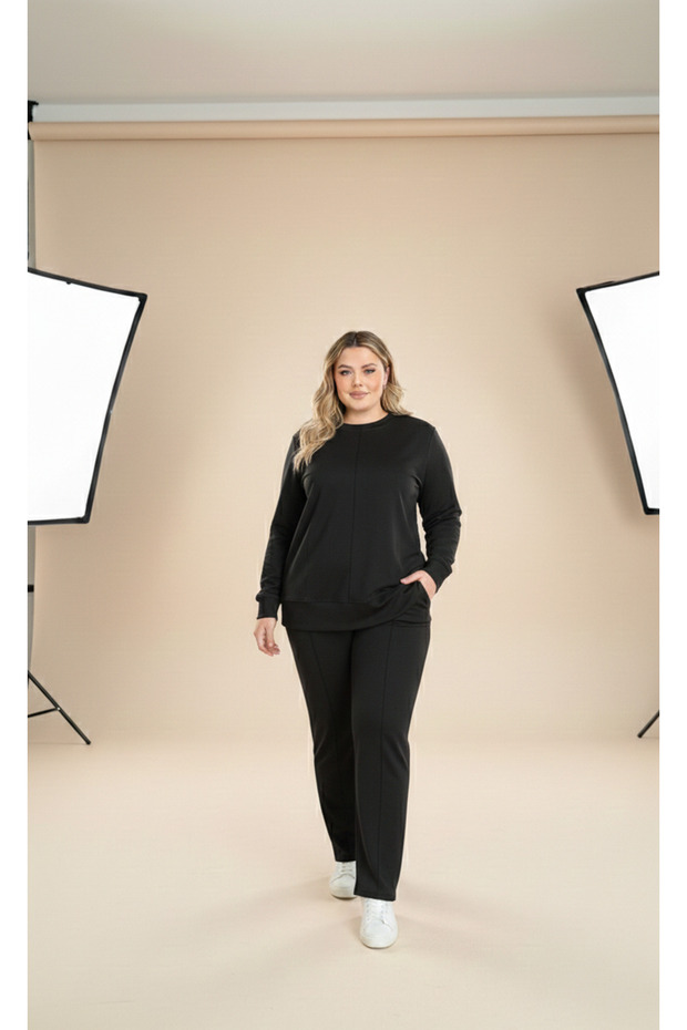 Esnak Comfortable and Stylish Plus Size Women's Tracksuit Set