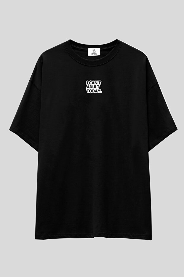Daily Mood & Sarcasm Series Oversize T-Shirt | Unisex 100% Cotton Black & White Printed Design Tee