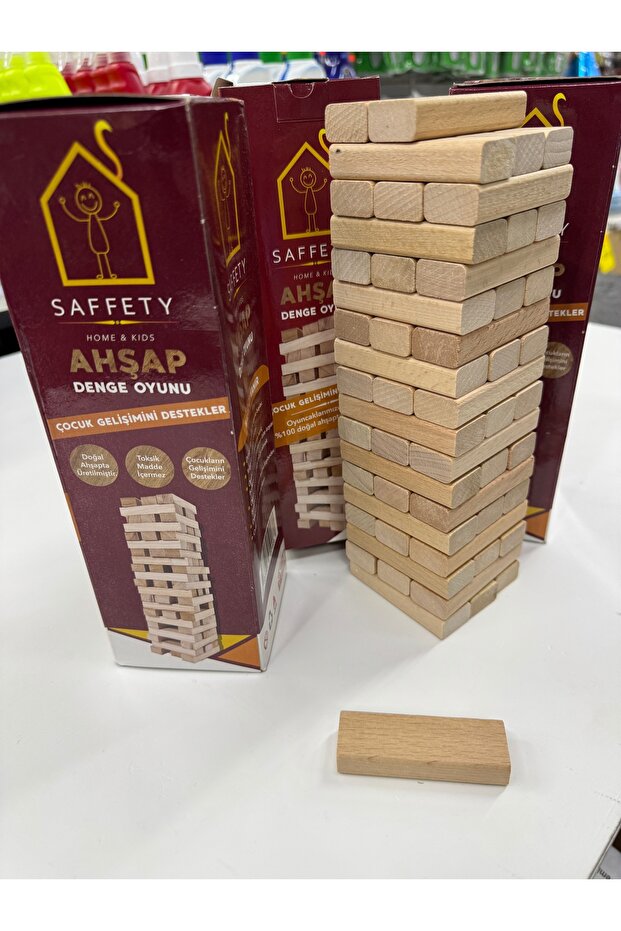 Saffety jenga 54 parça denge oyunu (Cenga) - 4