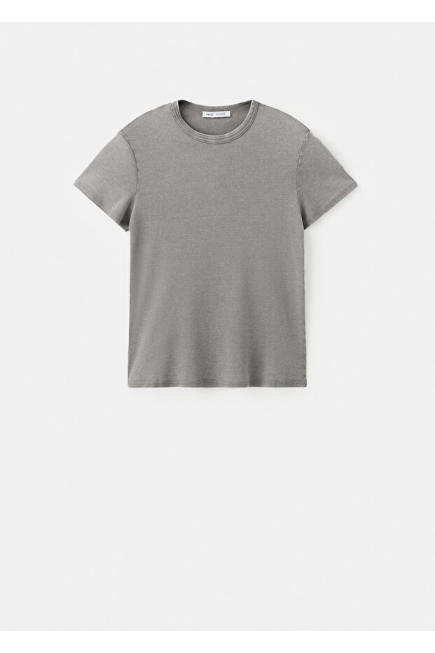 Pamuklu dikişli tişört - 3