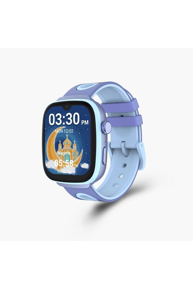 Qwatch aMan K2 Kids Smart Watch Prayer Learning Islamic Smartwatch with Quran Player Blue