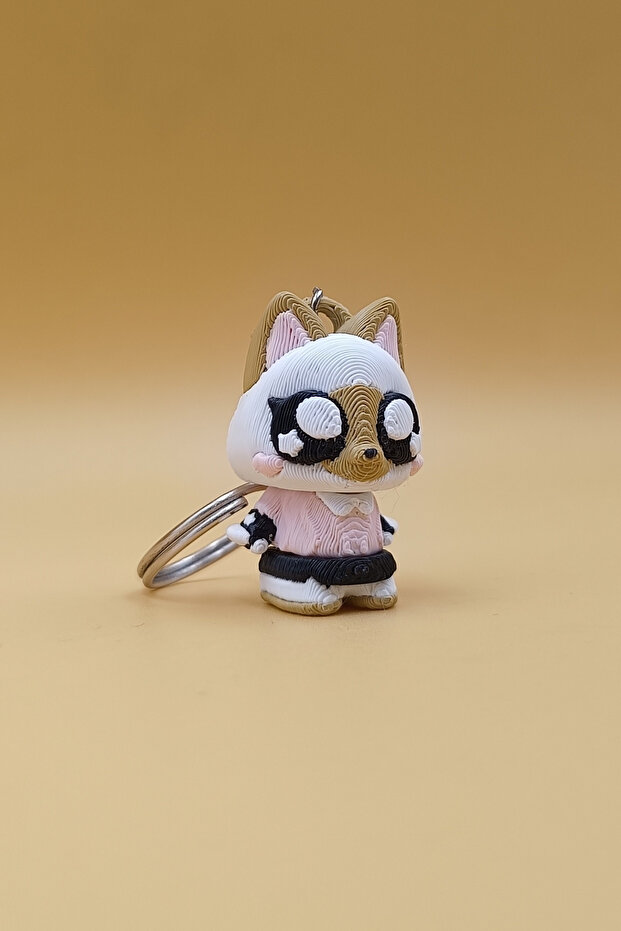 Star Eye Winter Cat Keychain - Movable Keychain Bag Ornament Charm
