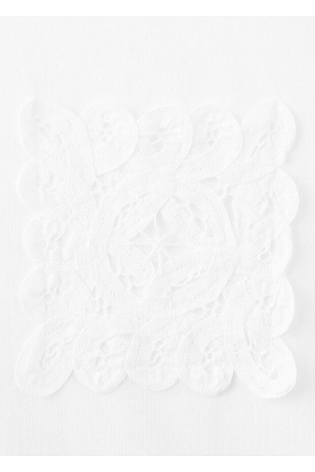 İşlemeli pamuklu tişört - 5