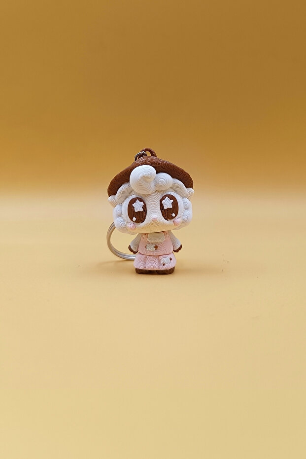 Star Eye Farmer Sheep Keychain - Movable Keychain Bag Ornament Charm