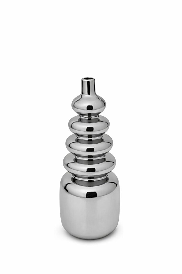 فازة سيراميك فضي - 2