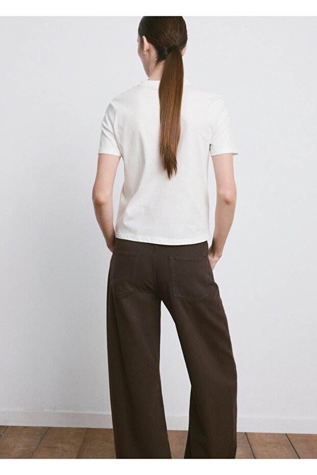 İşlemeli pamuklu tişört - 4