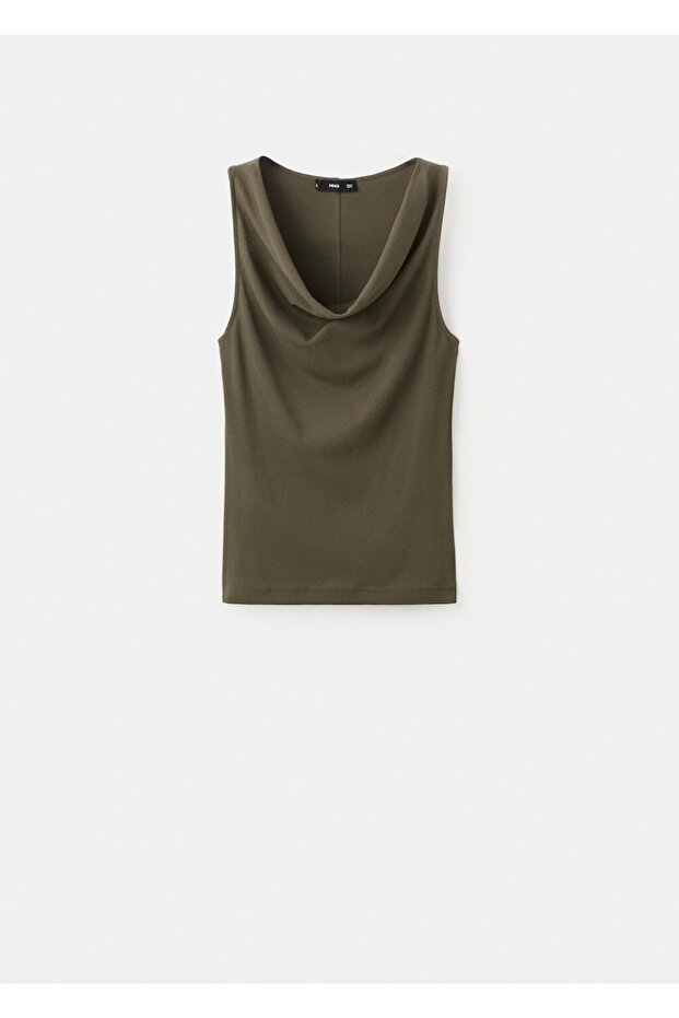 Drapeli yaka dar kesim üst - 3