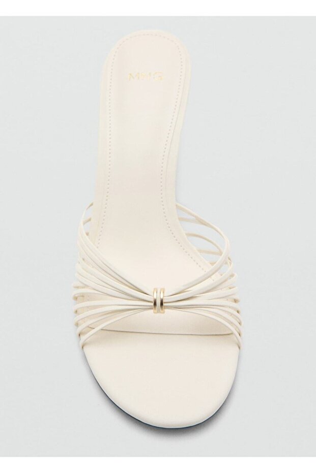 Bantlı topuklu sandalet - 4