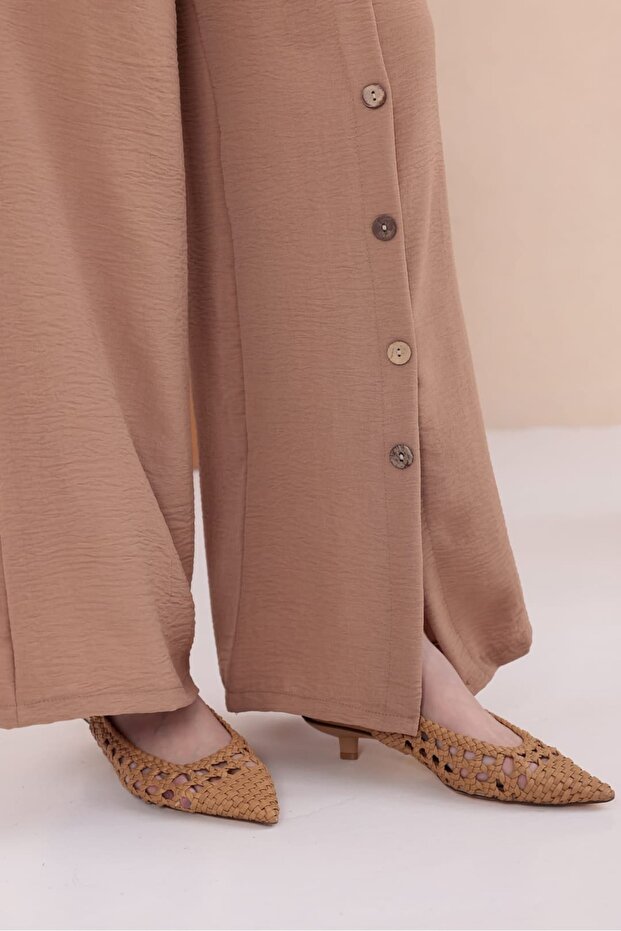 بنطلون كوكونات مزين بأزرار HKN34 - 6