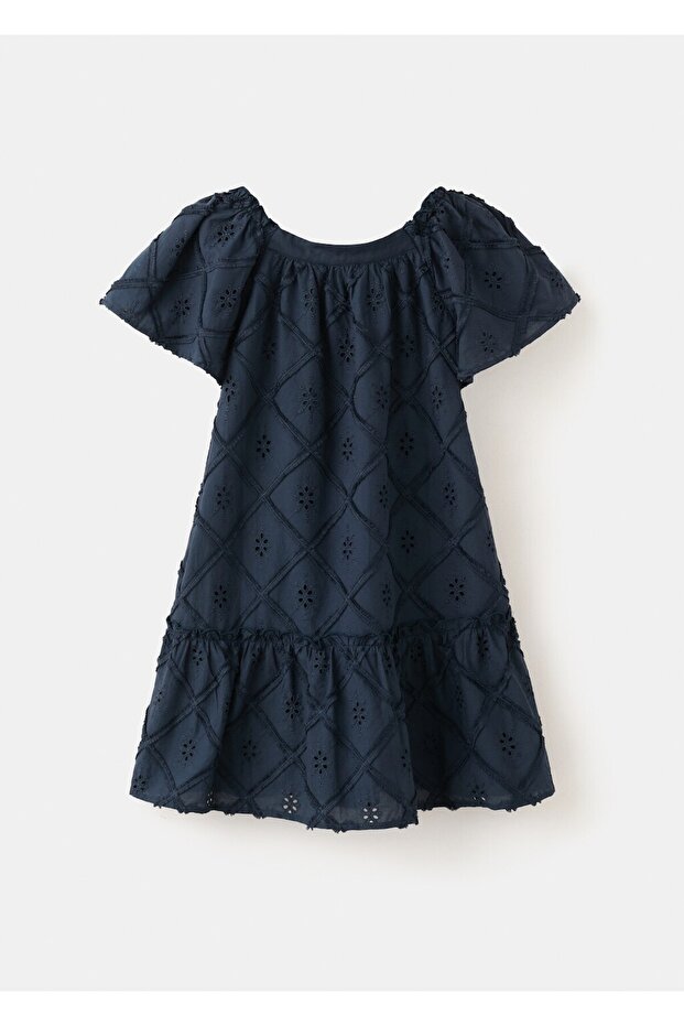 İşlemeli kısa elbise - 3