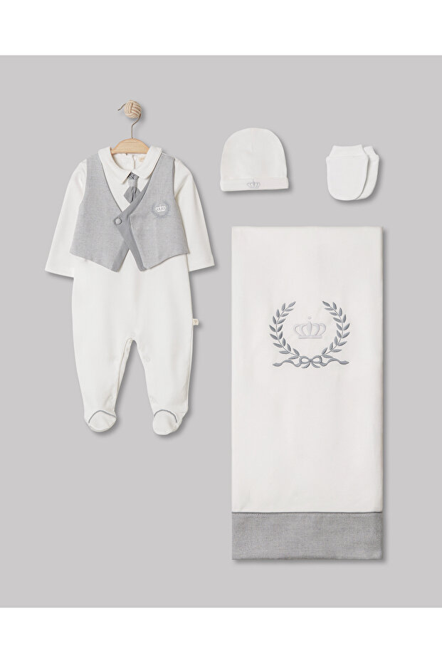 Baby Boy with Tie 4-Piece Hospital Release Gift Set