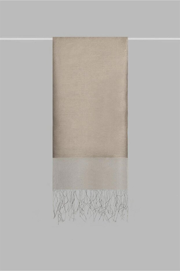 İpekli Çift Kat Tüllü Şal - 1