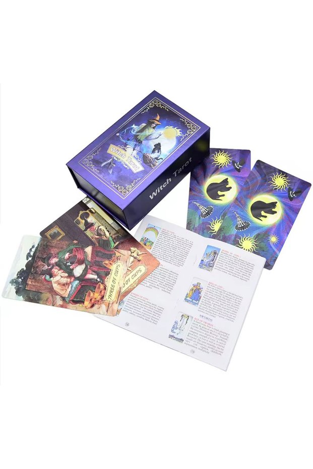 Witch Tarot Deck/Original, Gilded Cards -12Cm 7cm Dimensions +Booklet