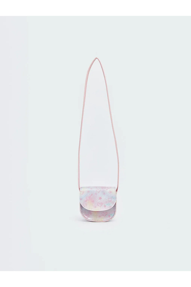 Pink heart Printed girl's shoulder bag