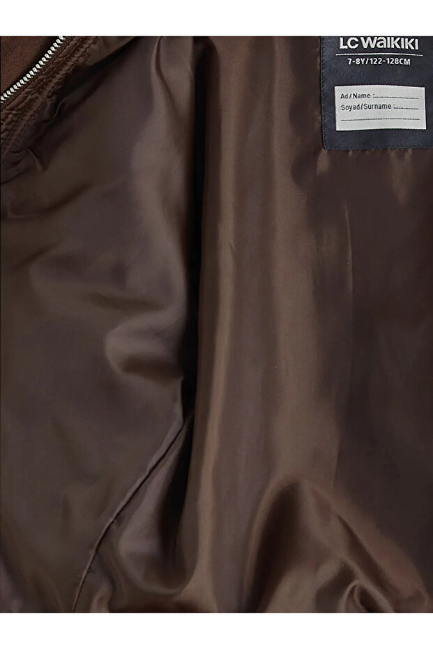 Brown Suede Look Girl's Coat